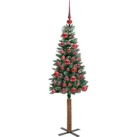 vidaXL Schlanker Weihnachtsbaum Grün 150 cm