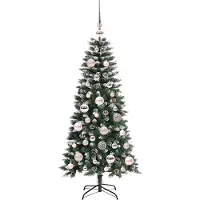 vidaXL Künstlicher Weihnachtsbaum Grün 120 cm PVC, Plastik und Stahl