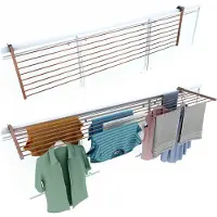 Foxydry Duo Wäschetrockner 202 cm – Faltbarer Aluminiumtrockner für Außenbereiche
