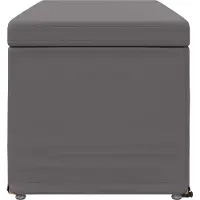 vidaXL Hocker Grau 101 x 41 x 40 cm Kunstleder und Engineering Holz