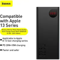 Baseus PPAD070101, 20000 mAh, Lithium-Ion (Li-Ion), Quick Charge 3.0, 3,7 V, Schwarz