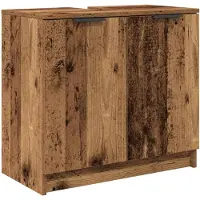 vidaXL Badezimmermöbel-Set 3 stk. Altholz 64,5 x 33,5 x 59 cm