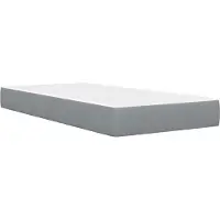 vidaXL Bettgestell mit Matratze Hellgrau 80x 200 cm Polyester