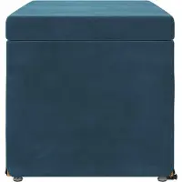 vidaXL Hocker Blau 81 x 41 x 40 cm Samt und Engineering Holz