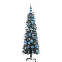 vidaXL Künstlicher Weihnachtsbaum mit 150 LEDs mit Ständer Grün 120 cm