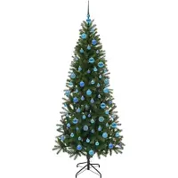 vidaXL Künstlicher Weihnachtsbaum Grün 180 cm PE und PVC