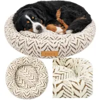 Dogeste Donut Hundebett XXL 100 cm rund für große Hunde, waschbar, rutschfest