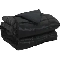 vidaXL Ganzjahresbettdecke 140 x 200 cm 300 g/m² Schwarz
