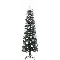 vidaXL Künstlicher Weihnachtsbaum mit 150 LEDs mit Ständer Grün 150 cm
