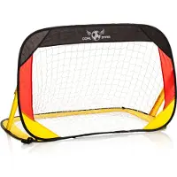 Goods & Gadgets Pop-Up Fußballtor Deutschland 213x152x76 cm - Faltbares Trainingstor für Garten & Park inkl. Tornetz & Heringe - Mobiles Kindertor