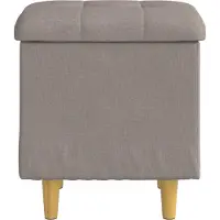 vidaXL Ottoman mit Stauraum Taupe 40 x 40 x 45 cm Stoff