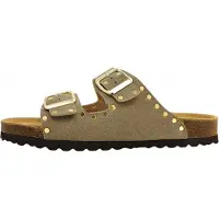 Jane Klain Damenschuhe Pantoletten Fußbett Beige Freizeit