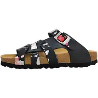 Jane Klain Supersoft Damenschuhe Pantoletten Fußbett Schwarz Freizeit