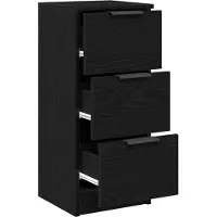 vidaXL Sideboard Schwarz Eichen-Optik 30 x 30 x 70 cm Holzwerkstoff