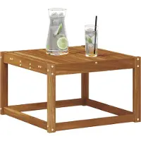 vidaXL Tisch für Outdoor Massivholz Akazie Natur 59 x 59 x 37 cm