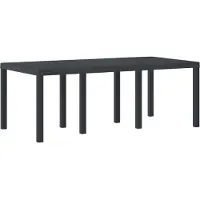 vidaXL Wetterfester Gartentisch Anthrazit 200 x 100 x 73 cm
