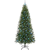 vidaXL Künstlicher Weihnachtsbaum Grün 240 cm PE und PVC