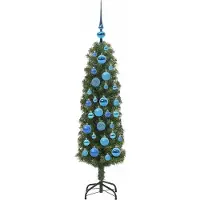 vidaXL Künstlicher Weihnachtsbaum mit 150 LEDs mit Ständer Grün 120 cm