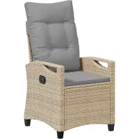 vidaXL Gartenstuhl 2 stk. Beige und Hellgrau Stahl und Polyester
