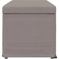 vidaXL Hocker Taupe 101 x 41 x 40 cm Stoff und Pressholz