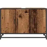 vidaXL Badezimmerschrank Altholz 90 x 33 x 60 cm Holzwerkstoff
