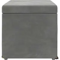 vidaXL Hocker Dunkelgrau 61 x 41 x 40 cm Samt und Engineering Holz
