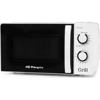 Orbegozo MIG 2130, Arbeitsplatte, Grill-Mikrowelle, 20 l, 700 W, Drehregler, Weiß