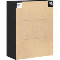 vidaXL Hängender Wandschrank Schwarz Eichen-Optik 69,5 x 32,5 x 90 cm