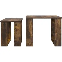 vidaXL Kaffeetisch Set 2 stk. Geräucherte Eiche 50 x 52 x 42 cm