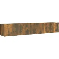 Syfax 2-tlg. TV-Schrank-Set Räuchereiche Holzwerkstoff