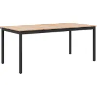 vidaXL Esstisch Natur 180 x 90 x 75 cm Massives Kiefernholz