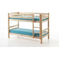 Vipack Etagen-Hochbett Pino - Kiefer massiv natur lackiert, Maße: 210 cm x 140 cm x 105 cm; PISBZG10
