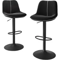 Vasagle Barhocker 2er Set, höhenverstellbar, drehbar, Samt