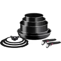 Tefal Easy Cook & Clean L1539053, Rund, Allzweckpfanne, Schwarz, Titan, Aluminium, Thermo-Punkt
