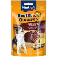 Vitakraft Quadros Beef Stick Leber-und Kartoffelsnack 70gr 7 Einheiten