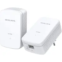 Mercusys Powerline Adapter MP500 KIT, 1000 Mbit/s HomePlug AV2, Gigabit Port, Plug &amp; Play, Ohne WLAN