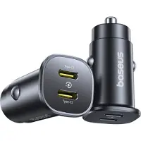 Baseus Schnellladegerät Auto 2X Usb-C Typ-C Pd Auto-Ladegerät 30W