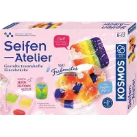 Kosmos 671518 Seifen-Atelier, Gestalte traumhafte Einzelstücke, Komplett-Set mit Gießformen, Werkzeug, Farben, Rohmasse, Experimentierkasten für Mädchen u.Jungen ab 8-12 Jahre zu Kosmetik u. Chemie