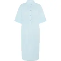 KnowledgeCotton Apparel - Women's Organic Cotton Shirt Dress - Kleid Gr L grau