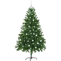 vidaXL Weihnachtsbaum mit 300 LEDs mit Ständer Grün 180 cm PE