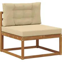 vidaXL Outdoor-Sofagarnitur Natur und Beige