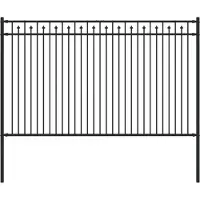vidaXL Spitzenzaun BAARLO 200 x 166 cm Pulverbeschichteter Stahl