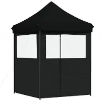 vidaXL Partyzelt 200 x 200 x 306 cm Schwarz Oxford-Stoff