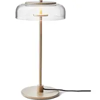 Nuura LED-Tischleuchte Blossi, Höhe 43 cm, goldfarben/klar