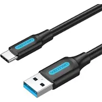 Vention USB 3.0 A auf USB-C Kabel COZBD 3A 0,5m Schwarzes PVC