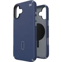 Speck Presidio2 Pro ClickLock & MagSafe - Etui iPhone 16 Plus (Küstenblau / Staubgrau / Weiß)