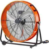 Latios Trommelventilator 24 Zoll - Hochgeschwindigkeits-Industriedesign - 3 Geschwindigkeiten - 8600CFM - Ideal für Lagerumgebungen