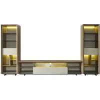 Xl Moebel Gmbh Wohnwand RTV Lowboard TV Ständer Sideboard Schrank 3tlg Holz Braun