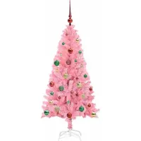 vidaXL Weihnachtsbaum Rosa 150 cm PVC