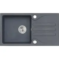 Alveus Galapagos - Granit-Spüle 770x430 mm, mit Ablaufsystembedienung, carbon 1091214